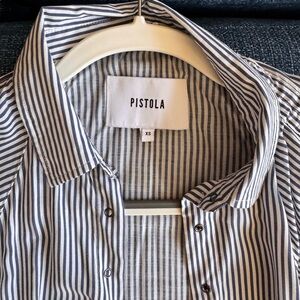 Pistola Women’s Blue and White XS Striped Shirt